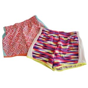 K1130 * Danskin Now Girls Athletic Shorts 2 Pair Size L (10/12)
